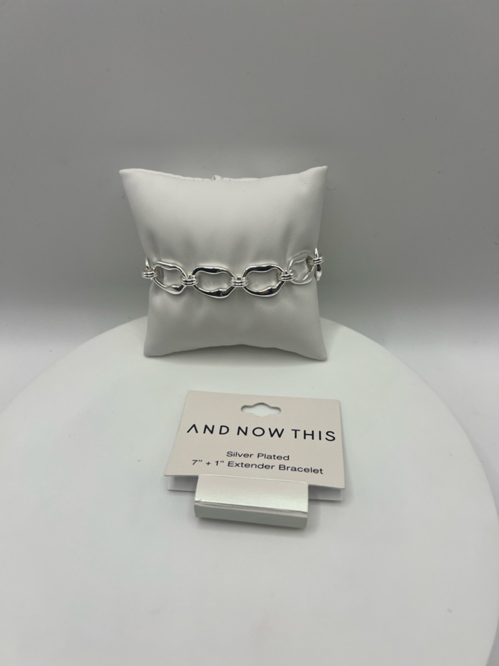 AND NOW THIS Silver Plated Link Bracelet